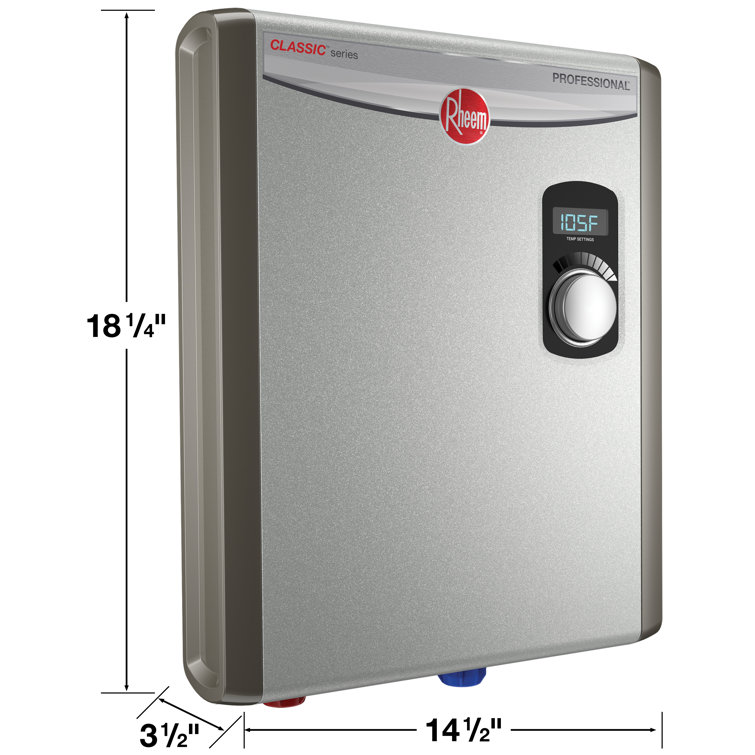Tankless Water Heater Electric 18KW 240 Volt, on Demand Instant Endless Hot Water Heater, Digital Temperature Display Easy Installation, for