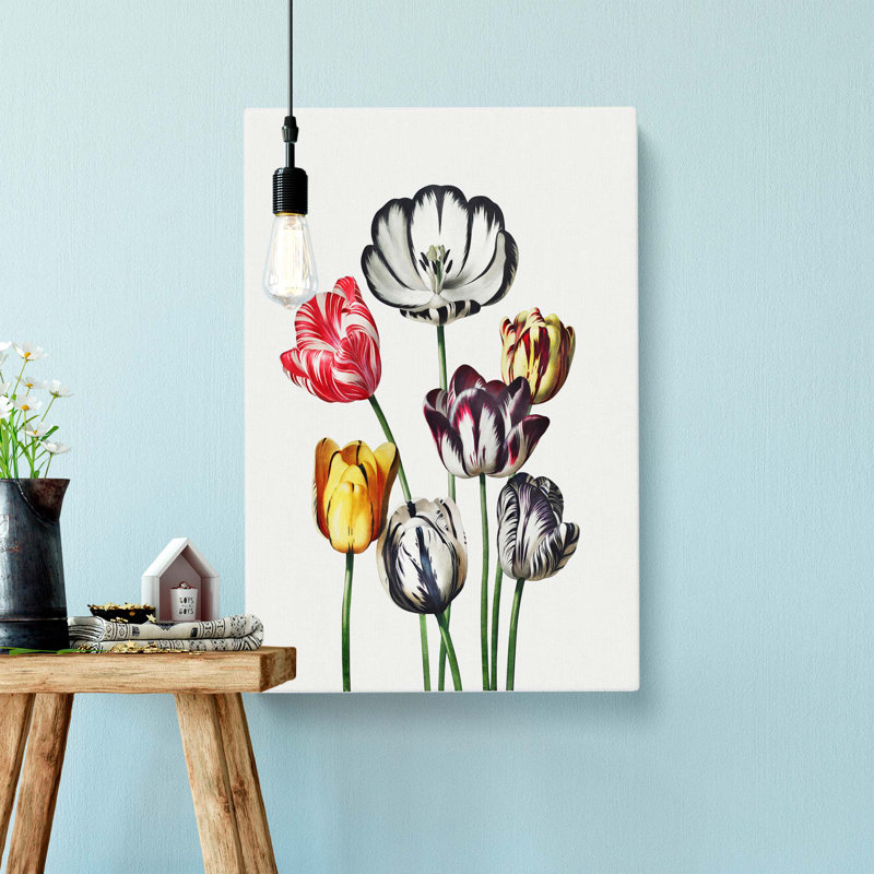 Tulips by R.J. Thornton - Wrapped Canvas Painting, 50cm H x 35cm W