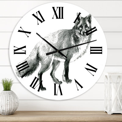 Portrait monochrome - horloge murale