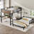 Full over Full Metal Bunk Bed with Safety Guardrails, Loft Bed & Platform Beds, Walnut Finish, Durable Teen & Adult-191322199-191322196