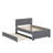 Full Upholstered Platform Bed With Trundle