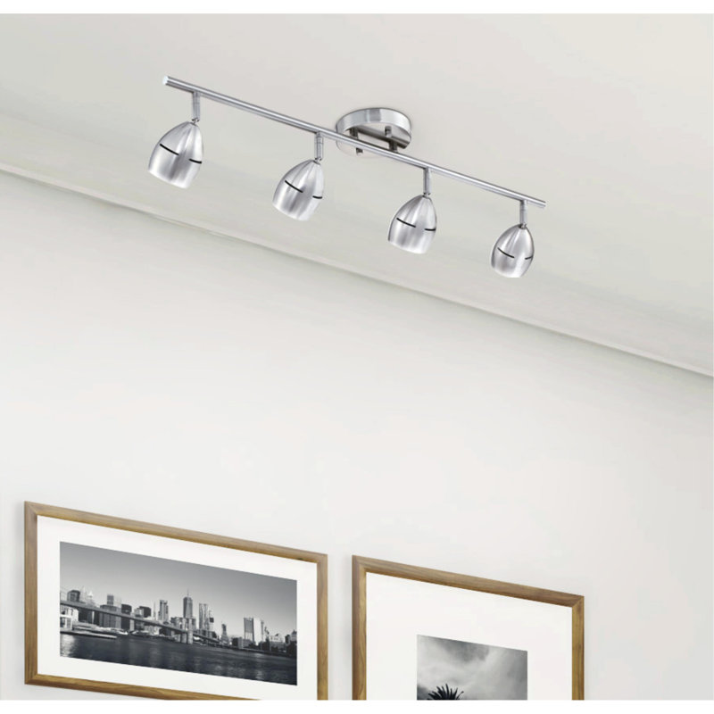 Ensemble de rail d'éclairage 30 po à 4 lumières