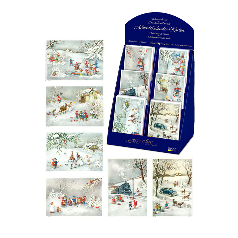 Cartes de l’avènement assortie, H 14,25 po x l 11 po x P 8,25 po
