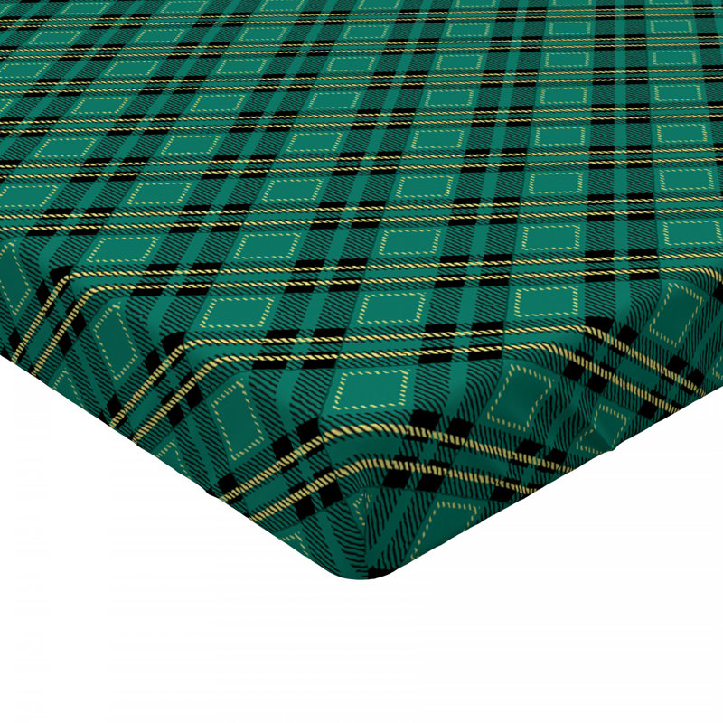 Microfiber Geometric Fitted Sheet, Full Fitted Sheet