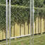 Cage pour chien en acier galvanisé argenté-118101807