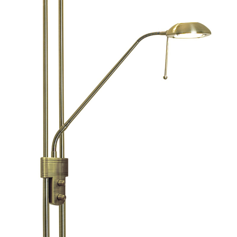Mccullough 180cm Torchiere Floor Lamp, Antique Brass