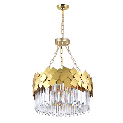 6 - Light Dimmable Drum Chandelier