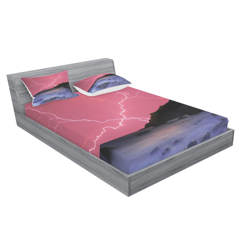 Microfiber Sheet Set, Queen Sheet Set with Fitted Sheet