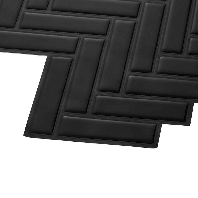 30.5 x 30.5 cm PET/PU Tile , Black