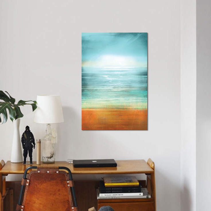 «Ocean Abstract», reproduction d'impression sur toile, H 12 po x l 8 po x P 0,75 po, Pas de tapis, Toile tendue