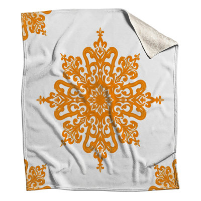 Orange Ornament Motif Blankets