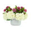 Hydrangea and Dahlia Arrangement in Ridged Vase