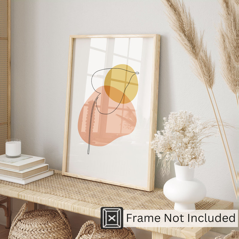 «Botanical Modern Leaf», reproduction d'art moderne sans cadre, H 36 po x l 24 po