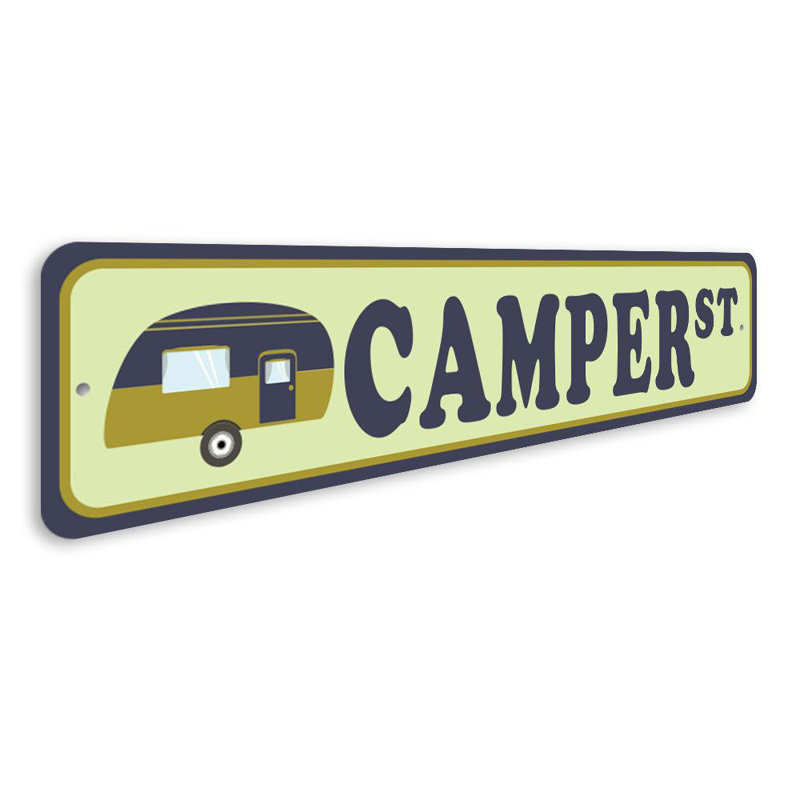 Enseigne en aluminium Camper Street, H 4 po x l 18 po x P 0,04 po