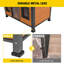 Niche pour chien en bois brun