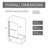 32"W x 55"H Shower Door Bathtub, 1/4"Thick Bohemian PatternTempered Glass Shower Door with Stainless Steel Handle, Black