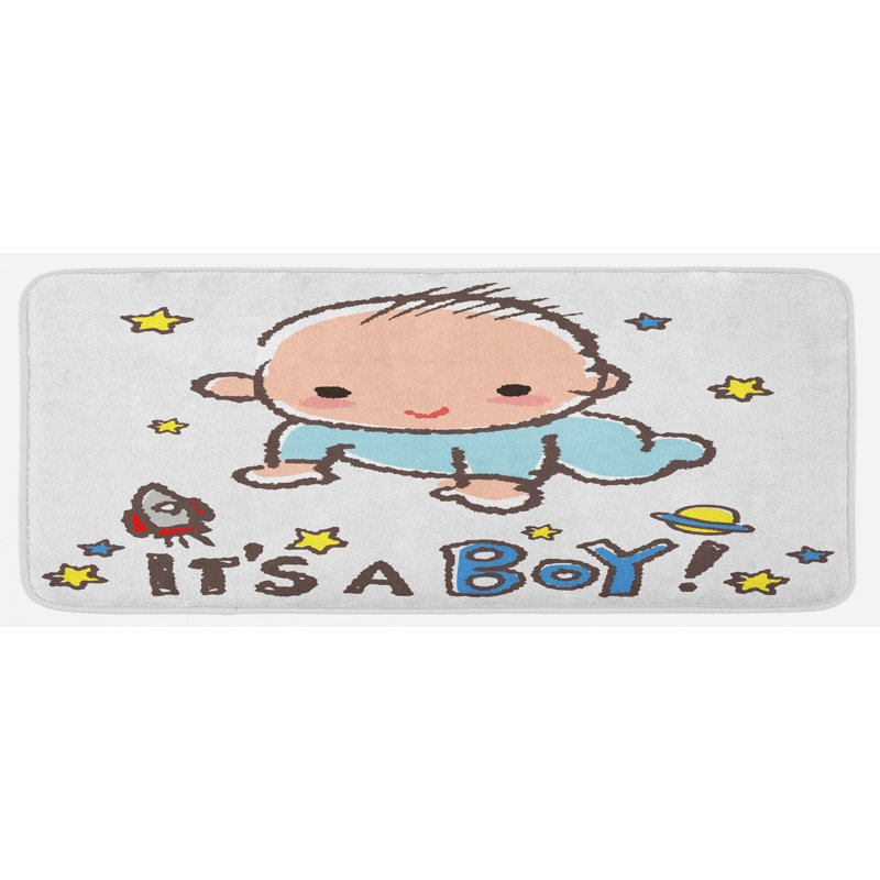 Solid Color Polyester Kitchen Mat