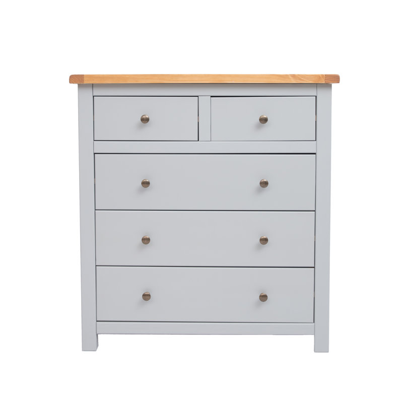 Spivey 90cm W 5 - Drawer Chest of Drawers