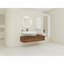 Meuble-lavabo mural de 60 pouces avec lavabo en résine et armoire latérale, 3 tiroirs à fermeture en douceur, fixation flottante