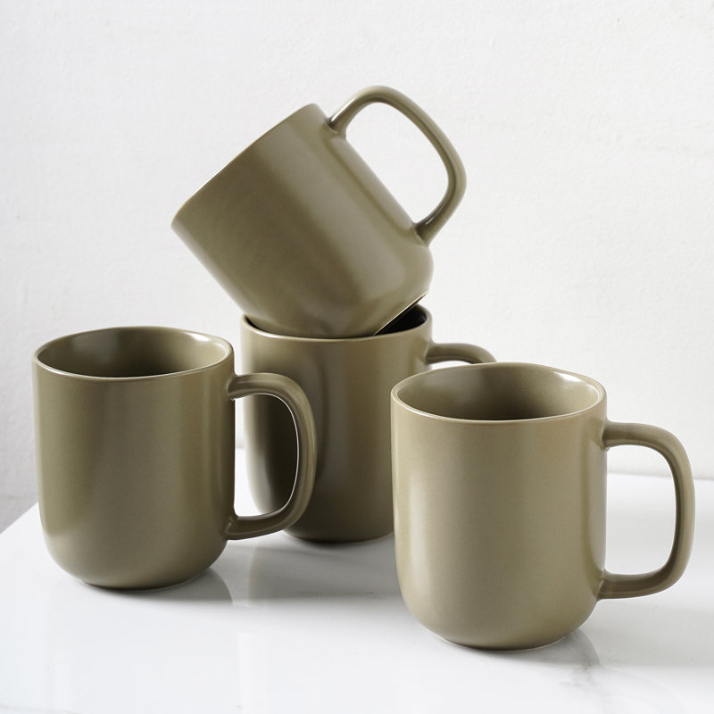 Stone Lain Tom 4-Piece Mug Set Stoneware, Green