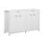 Sideboard Modern 55.1" Buffet Cabinet With 2-Drawers And 4-Doors, Adjustable Shelves, Wave-Pattern Design, Aluminum Handles, Painted Mdf, Scandinavian Storage-859987421