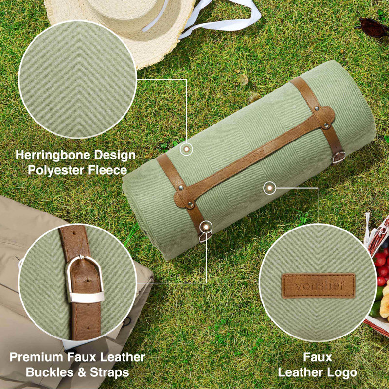 Picnic Blanket, Green, 200cm W x 300cm D