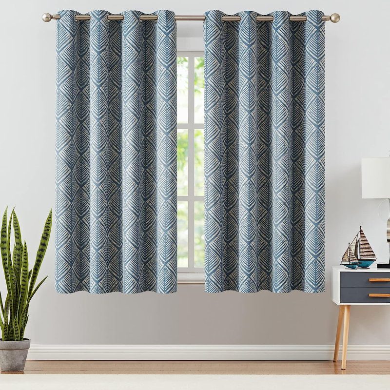 Paire de rideaux obscurcissant Meghanne, L 50 po x L 63 po, Bleu