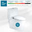 Non-electric Bidet Toilet Combo, Comfortable Chair Height Toilet, 0.9/1.28 GPF Powerful Dual Flush and MAP 1000g (Power Free)