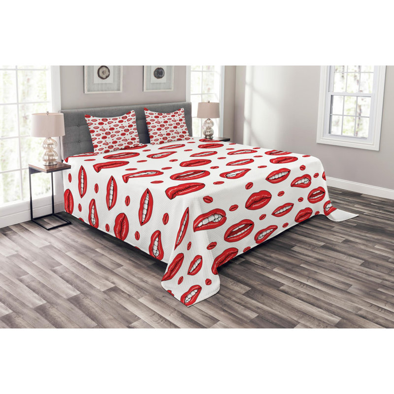 Modern & Contemporary Polyester Coverlet, King Coverlet + 2 Shams