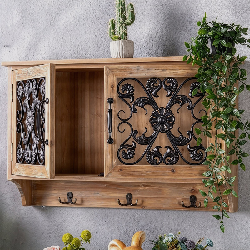 Armoire murale en bois massif 31,5 po