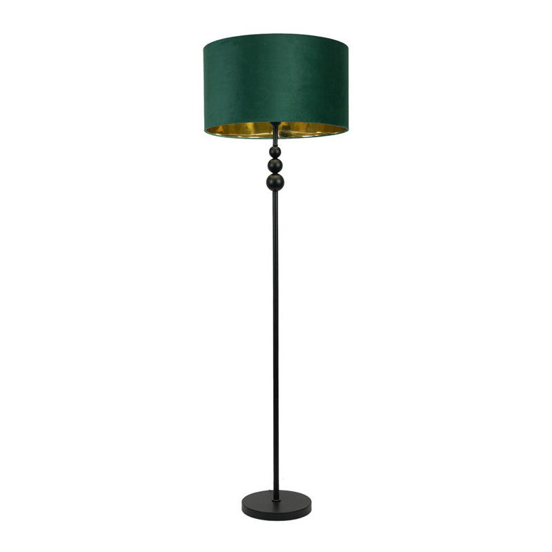 Aaiza 145cm Traditional Floor Lamp, Yes, Matte, Green/Gold