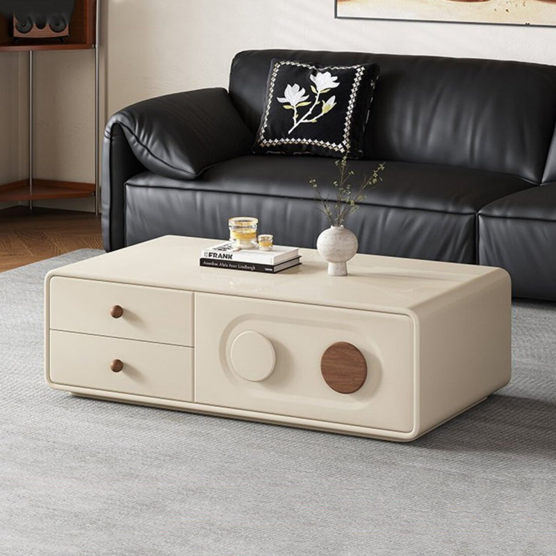 French-style rectangular storage coffee table