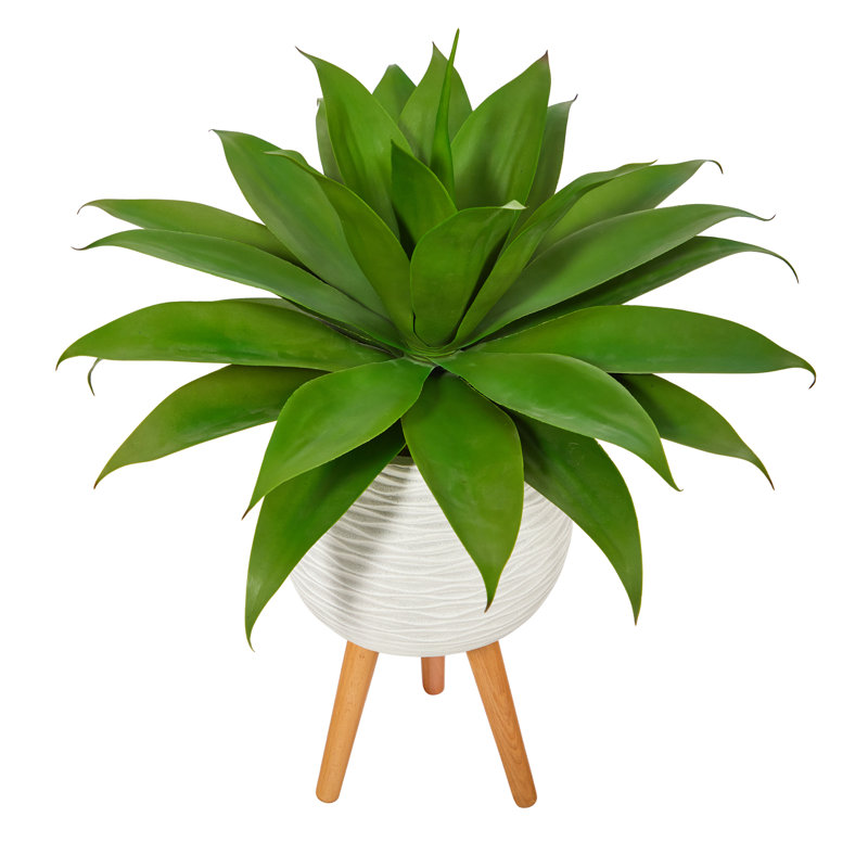 33'' Faux Agave Succulent in Clay Planter