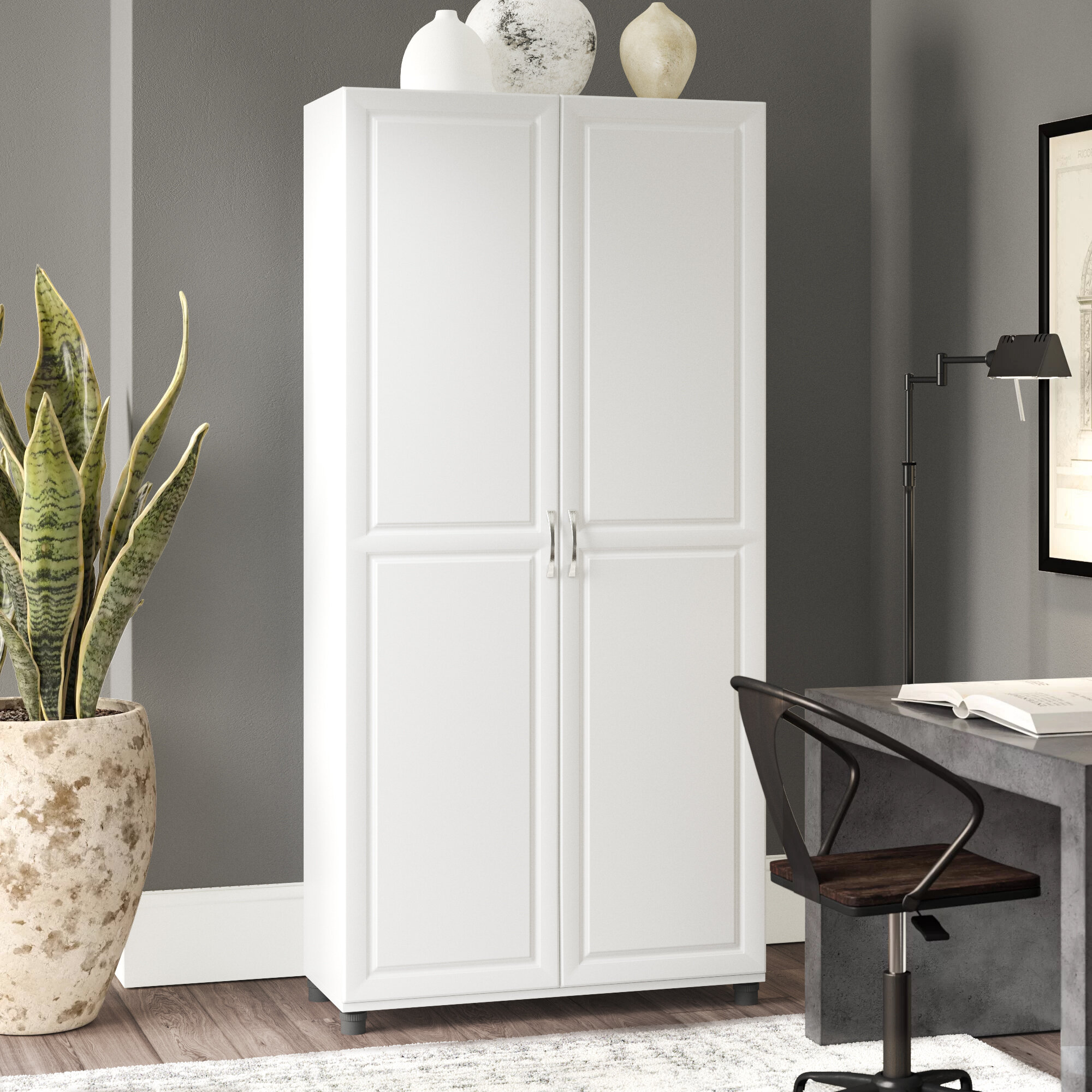 Tall Storage Cabinet 23 3/4 Deep 84 High 24 Wide For Two Doors