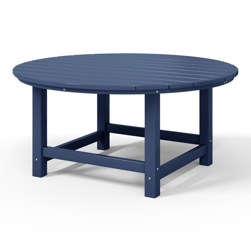 Laguna Outdoor Poly Adirondack 38" Round Coffee Table, Navy