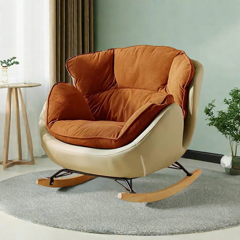 Chaise berçante moderne de luxe légère, Orange