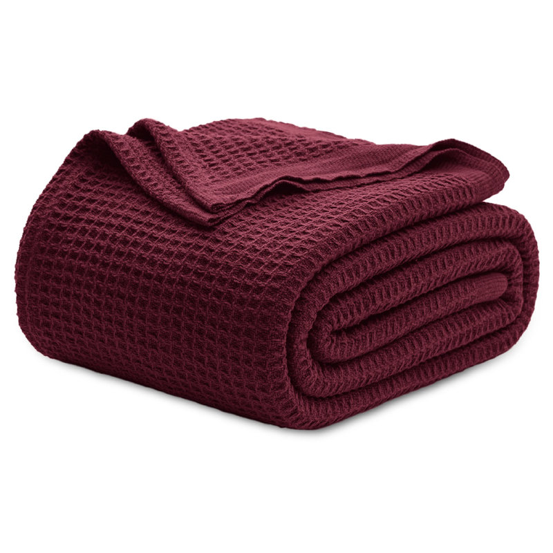 Jeté 100% coton 406 g / m² Literie respirant gaufré GentleSoft ™, Très grand simple, Gris foncé