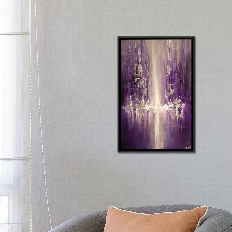 «Swiger Purple Rain», reproduction sur toile, H 26 po x l 18 po x P 1,5 po, Toile avec cadre noir