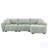 110" Modular Sectional Sofa, L Shape With Extra-Large Seat, Pull-Line Design, Movable Ottoman, High Density Foam, Free Combination-1067438209