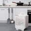 Ensemble de 2 paniers à linge pliables avec fixation murale, pliable et ventilée pour un rangement peu encombrant dans un dortoir, une salle de bain ou une salle de lavage