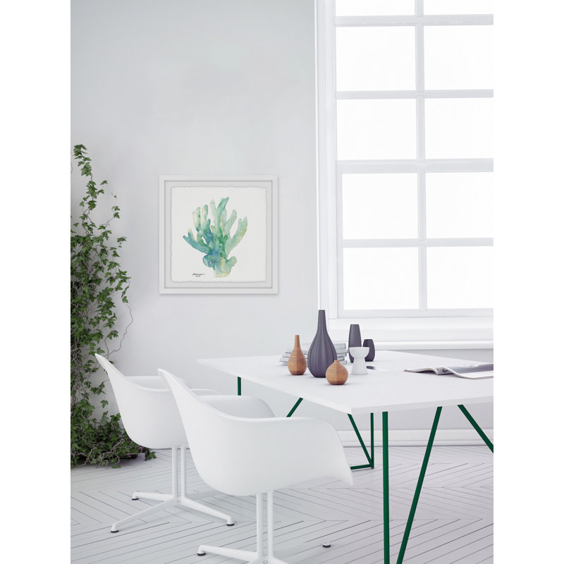 Adinel «Green Coral in Watercolor», reproduction encadrée, H 18 po x l 18 po x P 1,5 po