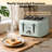 Longdeem 4-slice Toaster 1.5" Extra Wide Slot Stainless Steel With High Lift Lever, 6 Presets & Bagel/defrost/cancel Function, Removal Crumb Tray, Under Base Cord Storage, Green-117494243