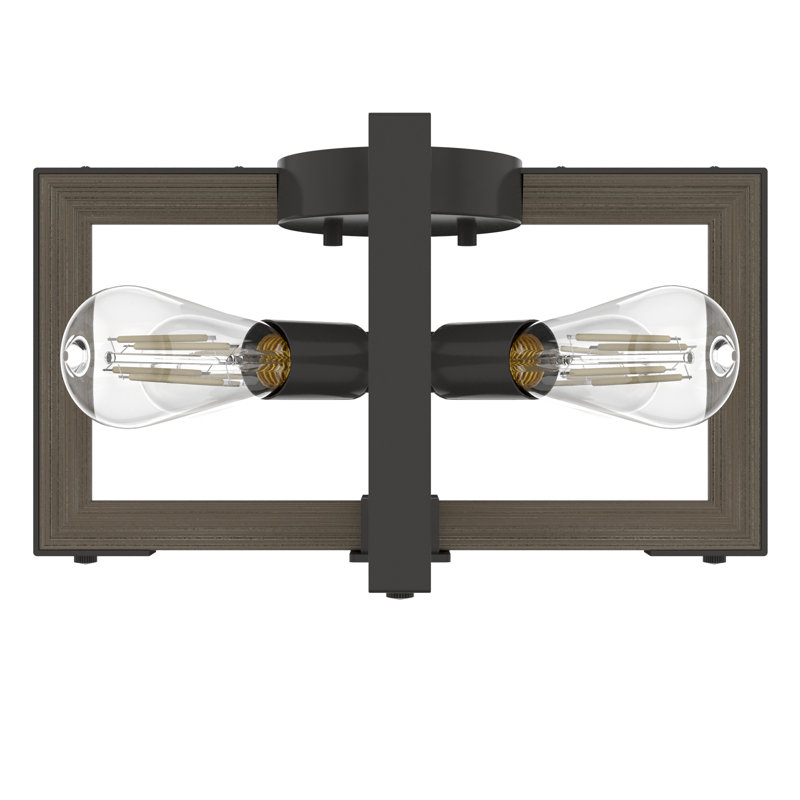 Woodburn 4 Light Flush Mount Ceiling Light Fixture, Brushed Nickel