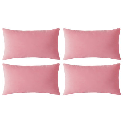 Ensemble de 4 housses de coussin en velours