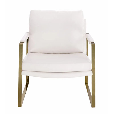 16.5'' H Faux Leather Upholstered Armchair