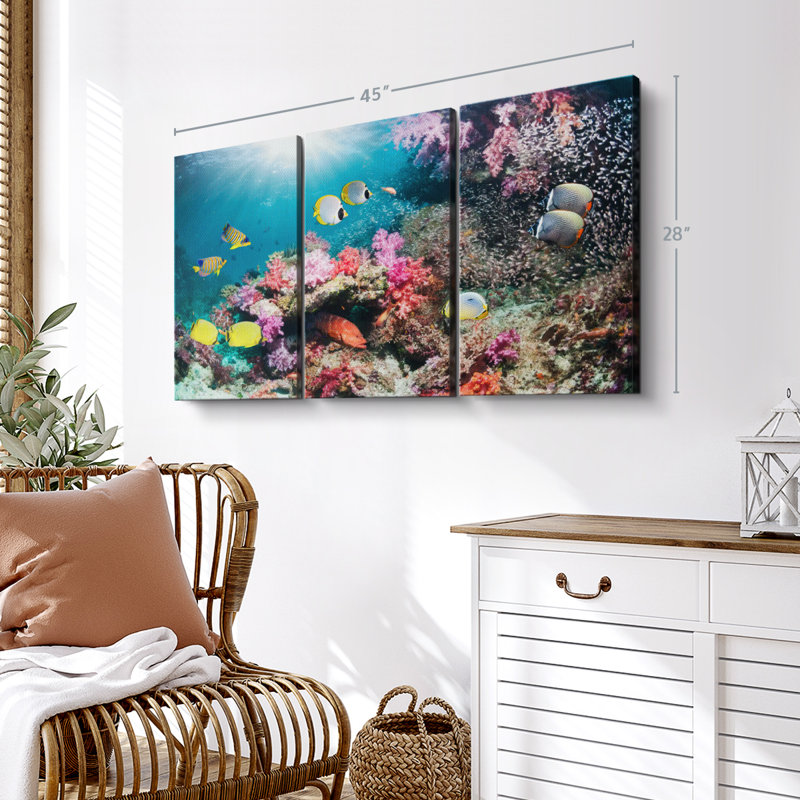 "Andaman Sea Life" sur toile, H 28 po x l 45 po