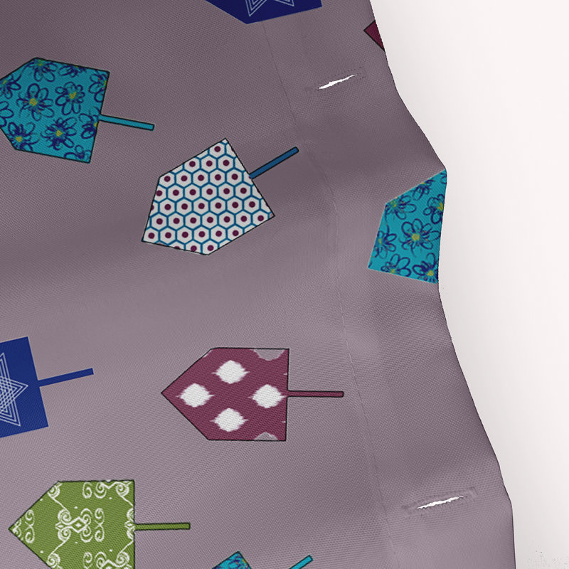 Rideau de douche à motif Dreidel, Mauve clair