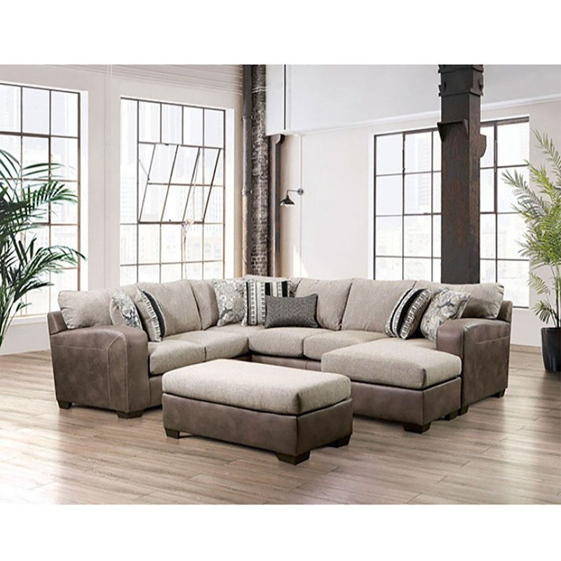 Canapé modulaire réversible de 123 po avec repose-pieds Baio