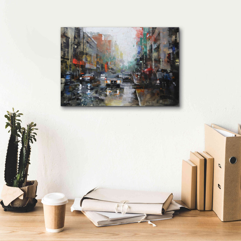 «Montreal Rain On Canvas» par Mark Lague, reproduction, H 12 po x l 18 po