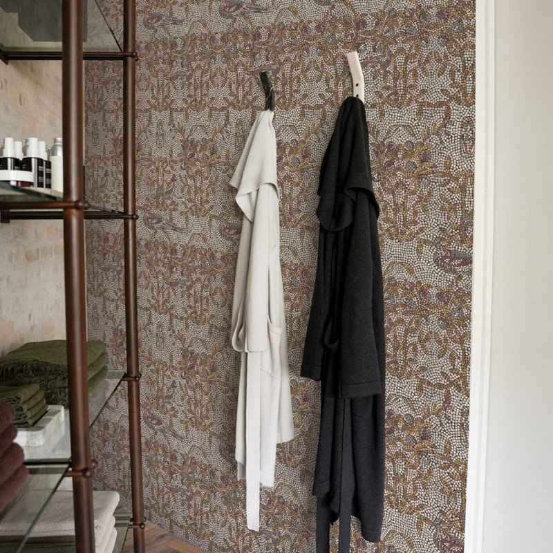 Strata Mosaic Peel and Stick Wallpaper by Jeremiah Brent, Red